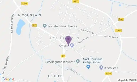 Localisation Les Brouzils Ap - 85260