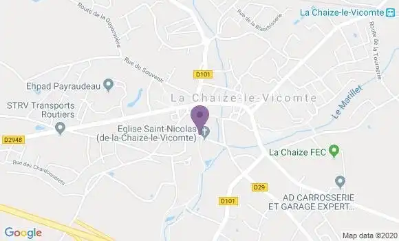 Localisation La Chaize le Vicomte Bp - 85310