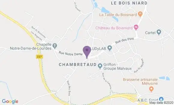 Localisation Chambretaud Ap - 85500