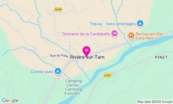 Localisation Riviere sur Tarn - 12640