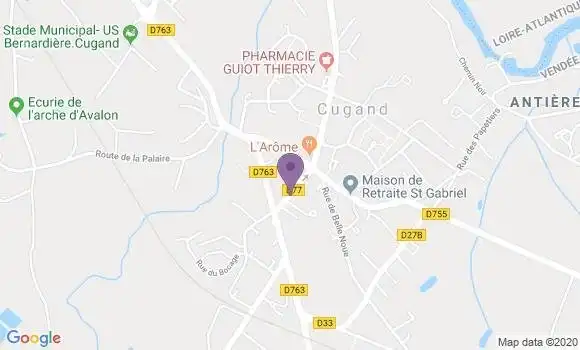 Localisation Cugand Bp - 85610