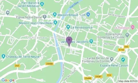 Localisation Fontenay le Comte - 85200