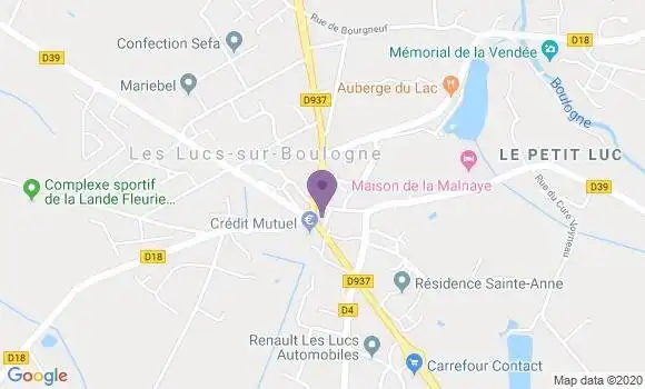 Localisation Les Lucs sur Boulogne Bp - 85170