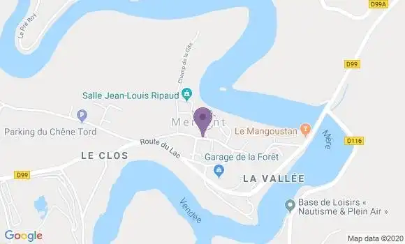 Localisation Mervent Ap - 85200