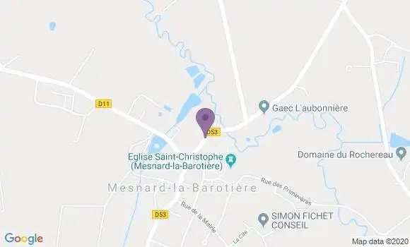 Localisation Mesnard la Barotiere Ap - 85500