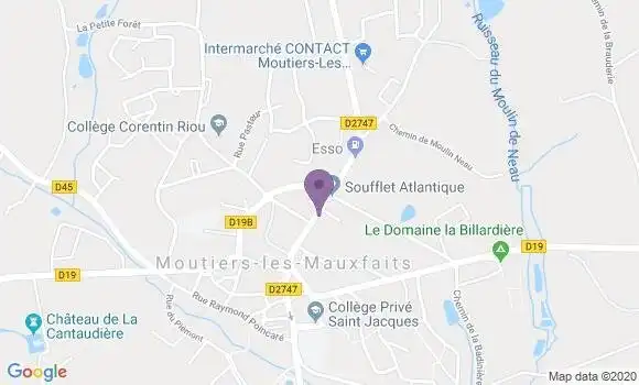 Localisation Moutiers les Mauxfaits Bp - 85540