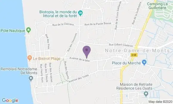 Localisation Notre Dame de Monts Bp - 85690