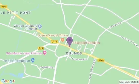 Localisation Oulmes Ap - 85420