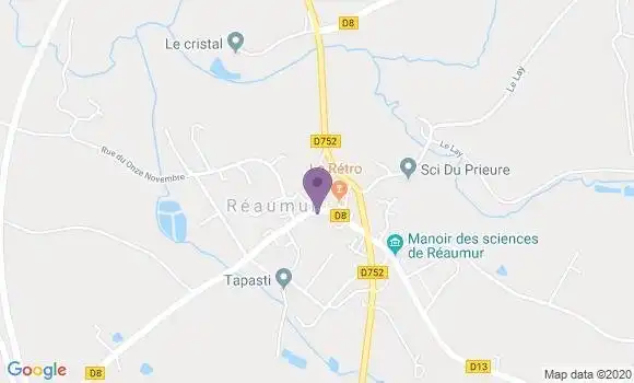 Localisation Reaumur Ap - 85700