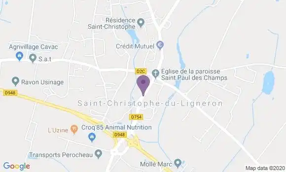 Localisation Saint Christophe du Ligneron Ap - 85670