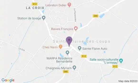 Localisation Sainte Flaive des Loups Ap - 85150