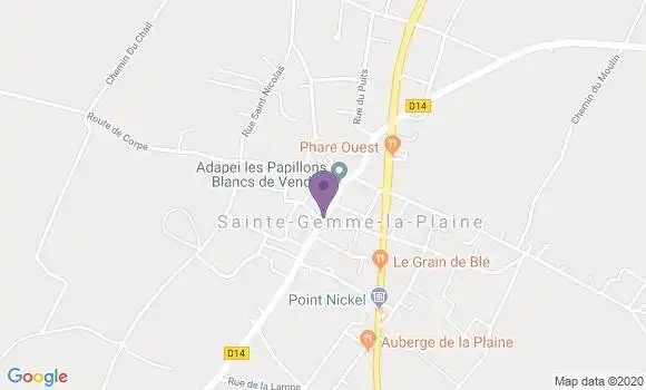 Localisation Sainte Gemme la Plaine Bp - 85400