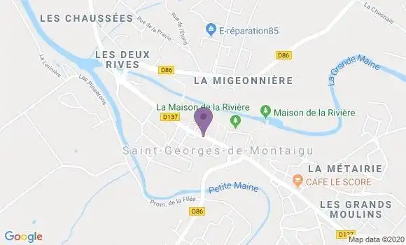 Localisation Saint Georges de Montaigu Bp - 85600