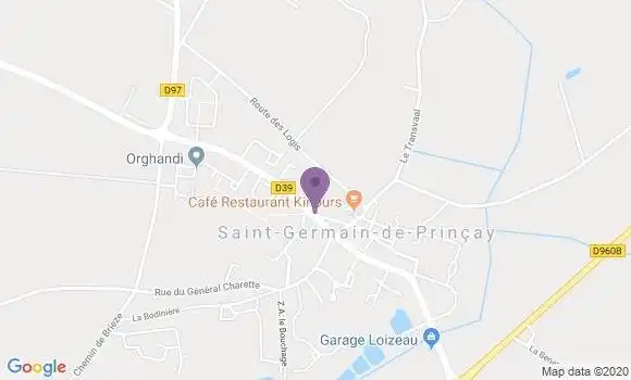 Localisation Saint Germain de Princay Ap - 85110