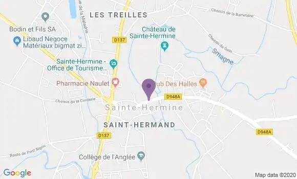 Localisation Sainte Hermine - 85210
