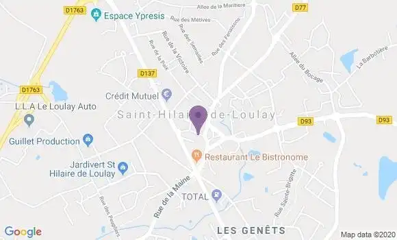 Localisation Saint Hilaire de Loulay Bp - 85600