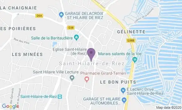 Localisation Saint Hilaire de Riez - 85270