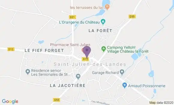 Localisation Saint Julien des Landes Ap - 85150