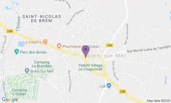 Localisation Brem sur Mer Bp - 85470