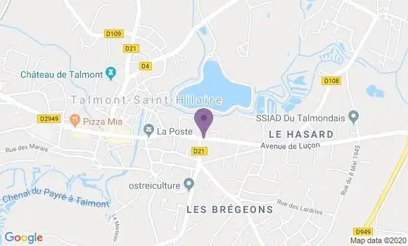Localisation Talmont St Hilaire Bourgenay Bp - 85440
