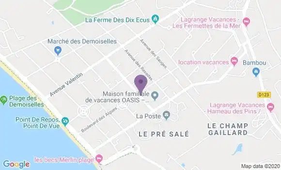 Localisation Saint Hilaire de Riez Demoiselles Ap - 85270
