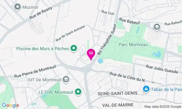 Localisation Montreuil Sueur - 93100