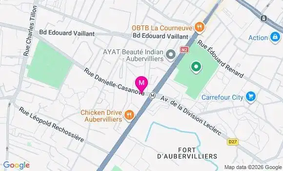 Localisation Aubervilliers Montfort - 93300