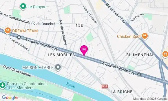 Localisation Epinay sur Seine Pal - 93800