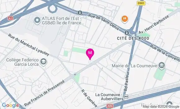 Localisation La Courneuve Ouest - 93120