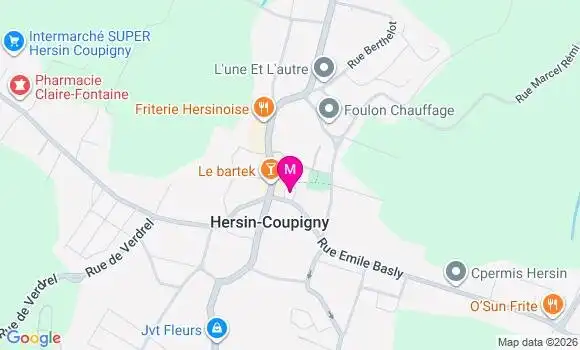 Localisation Hersin Coupigny - 62530
