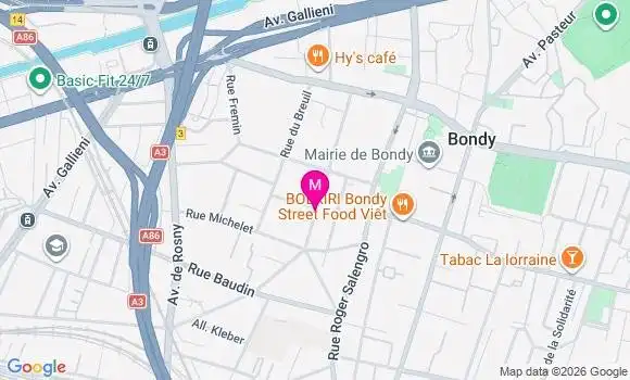 Localisation Bondy Mainguy - 93140