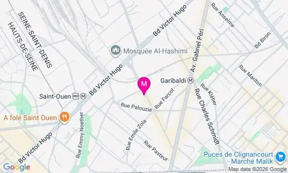 Localisation Saint Ouen Glarner - 93400