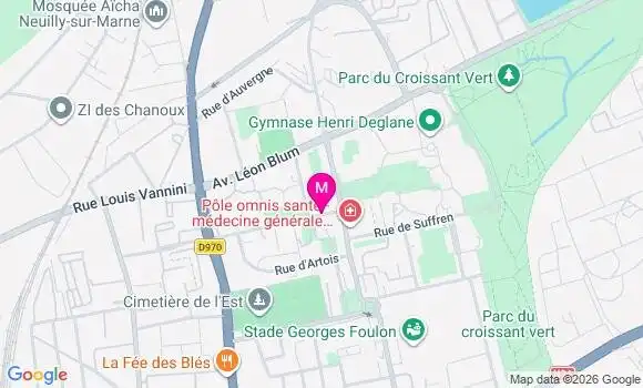 Localisation Neuilly sur Marne Fauvettes - 93330