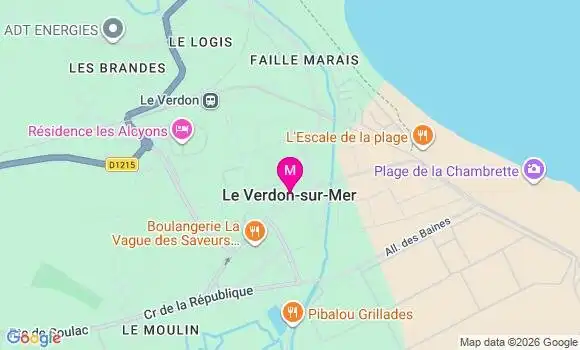 Localisation Le Verdon sur Mer - 33123