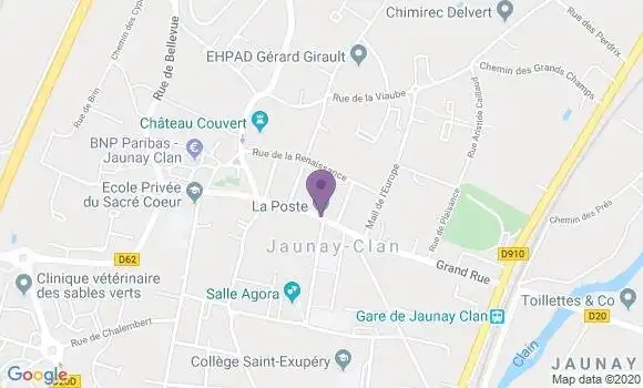 Localisation Jaunay Clan - 86130