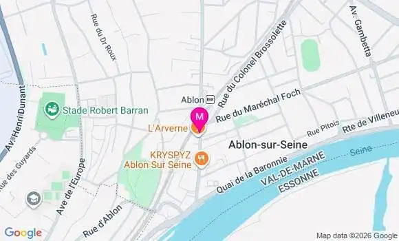 Localisation Ablon sur Seine - 94480
