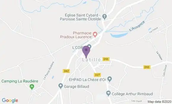 Localisation Latille - 86190