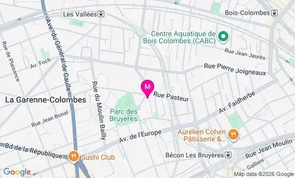 Localisation Bois Colombes Birkigt - 92270