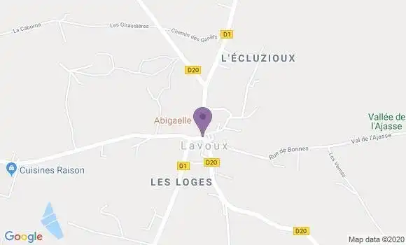 Localisation Lavoux Ap - 86800