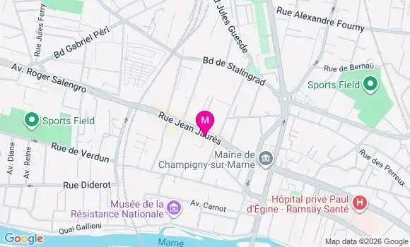 Localisation Champigny sur Marne Principal - 94500