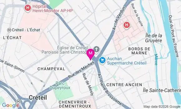 Localisation Creteil Eglise - 94000