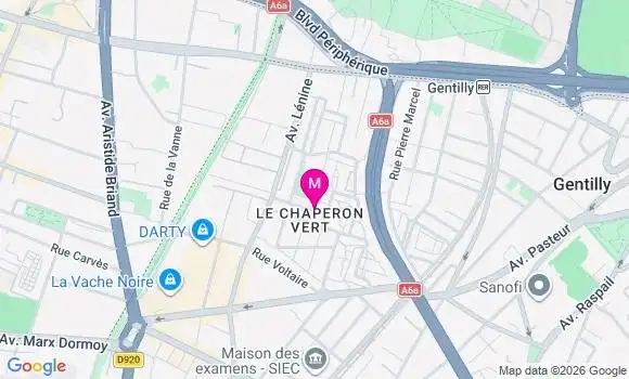 Localisation Gentilly Chaperon Vert - 94250