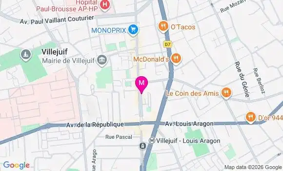 Localisation Villejuif Marronniers - 94800