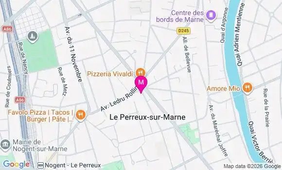 Localisation Le Perreux sur Marne - 94170