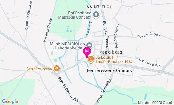 Localisation Ferrieres en Gatinais - 45210