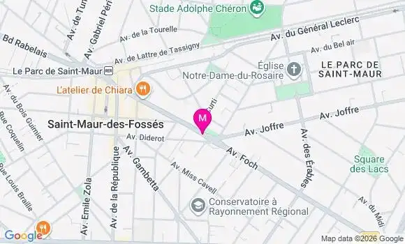 Localisation Saint Maur Foch - 94100