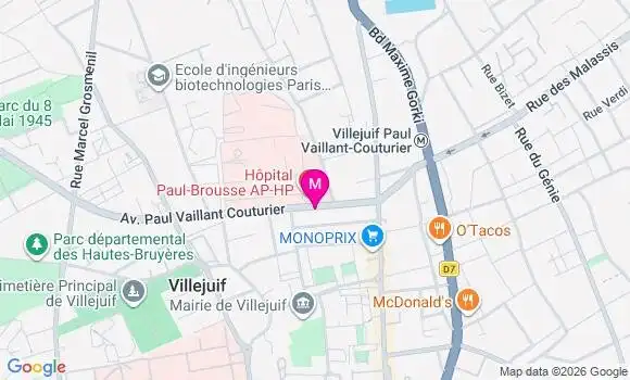 Localisation Villejuif Principal - 94800