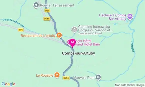 Localisation Comps sur Artuby - 83840