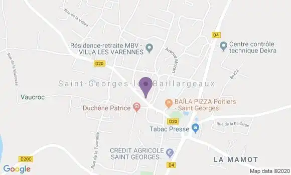 Localisation Saint Georges les Baillargeaux Bp - 86130