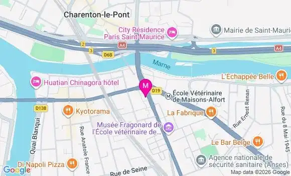 Localisation Maisons Alfort Ecole Veterinaire - 94700